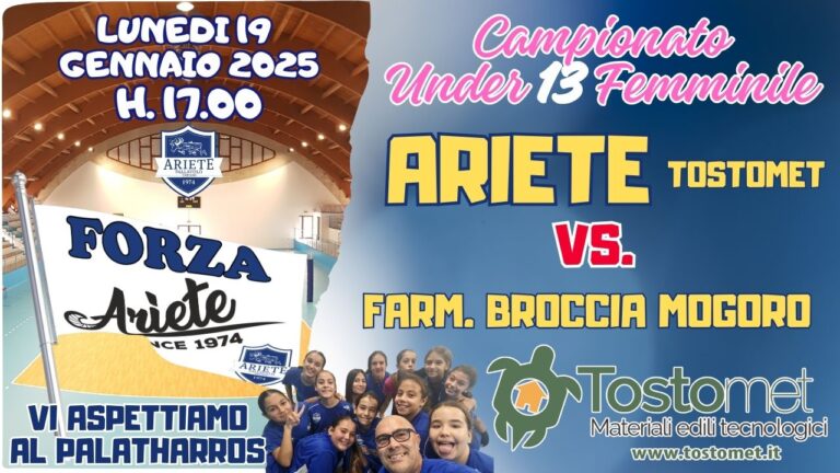 U13FB Ariete Tostomet – Farmacia Broccia Mogoro il 20.01.2025 alle 17.00